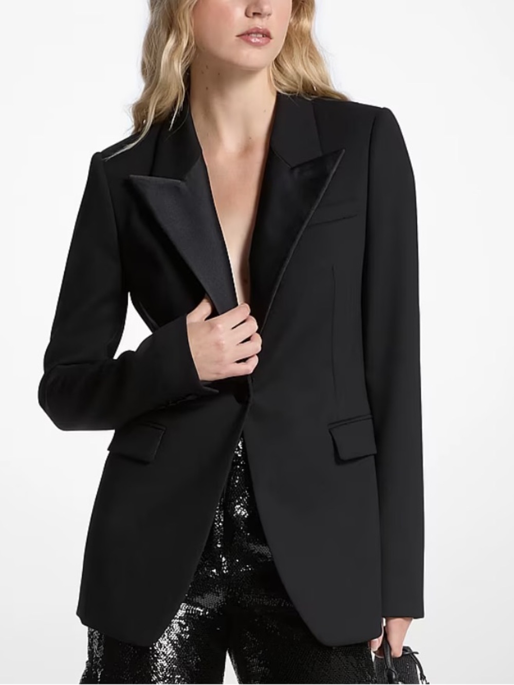 Michael kors twill tuxedo blazer S